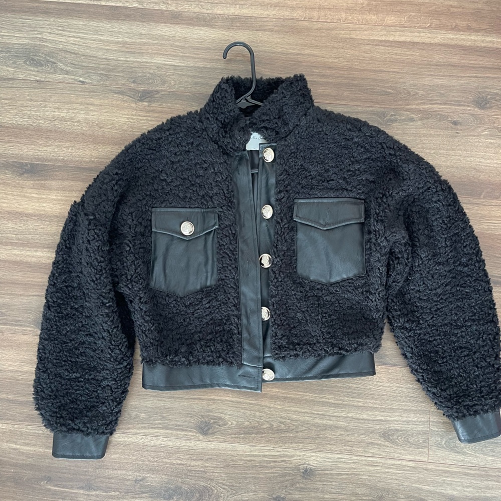 Teddy jacket cropped size M/L